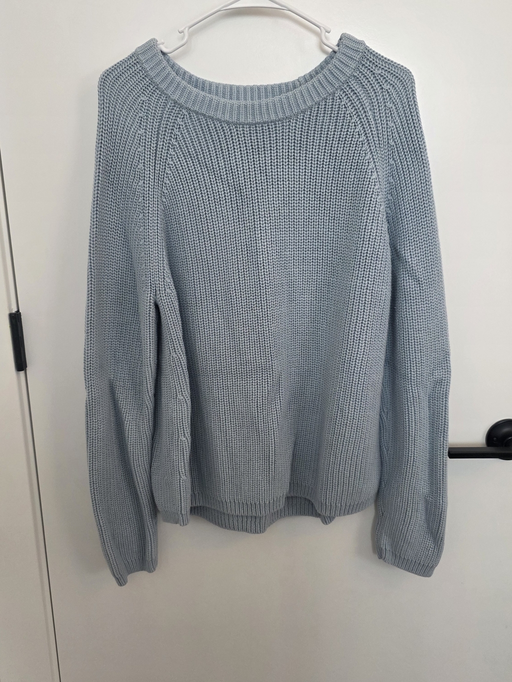 Quince Pale Blue Crewneck Knit Sweater